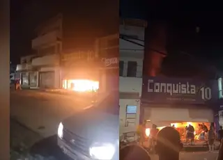 Incêndio destrói loja de roupas na cidade de Ubaitaba