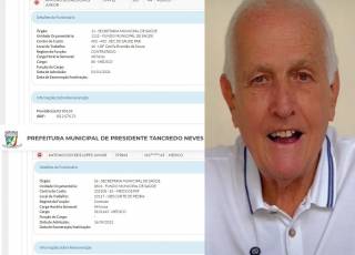 Informações das próprias prefeituras confirmam que médico Antônio Lopes atuou como funcionário "fantasma" em Wenceslau Guimarães, ou Presidente Tancredo Neves